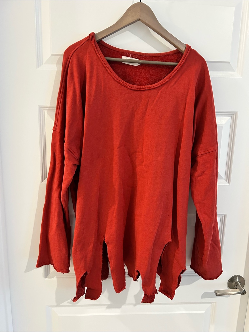 Bodil Oversize Lagenlook Sweatshirt Rust Brown One Size